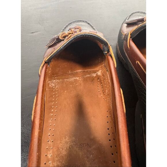 Allen Edmonds Nashua Loafers Size 11D Kiltie Tassel Black Brown Leather Shoes main image 7